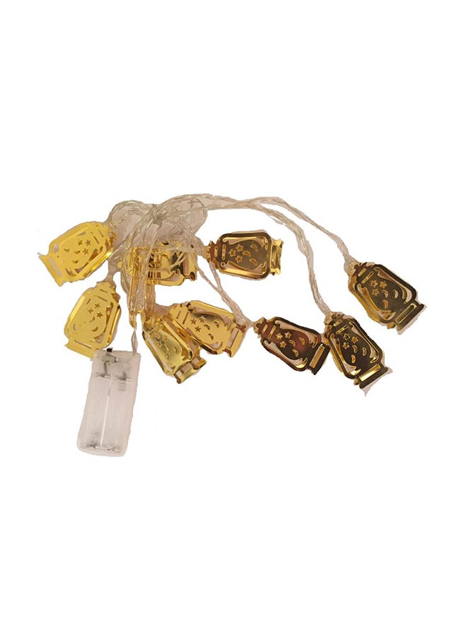 إيست ليدي شريط إضاءة LED بشكل فانوس يعمل بالبطارية ذهبي 2متر - Image 1