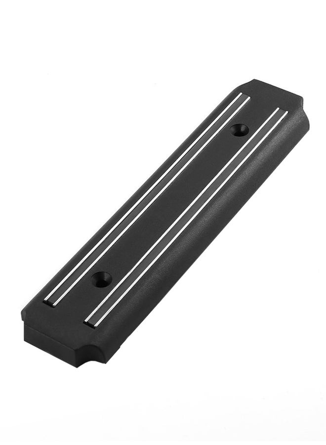 Wall Mount Magnetic Knife Scissor Storage Holder Black 20x5x1.6centimeter 