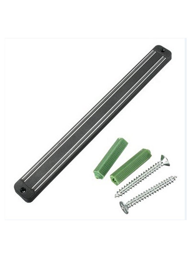 Wall Mount Magnetic Knife Scissor Storage Holder Black 49x3.4x1.5centimeter 