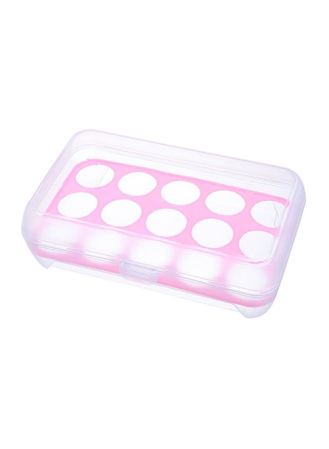 Generic - 15 Grid Egg Storage Box Clear/Pink - Image 1