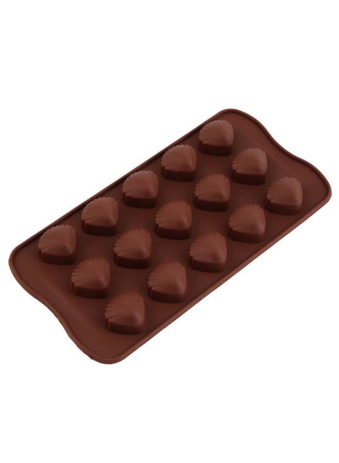 15-Slot Shell Pattern Chocolate And Cake Decor Baking Mold 21x11x2centimeter - Image 5