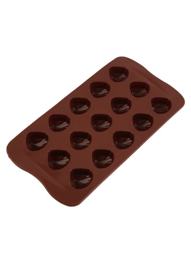 15-Slot Shell Pattern Chocolate And Cake Decor Baking Mold 21x11x2centimeter - Image 3