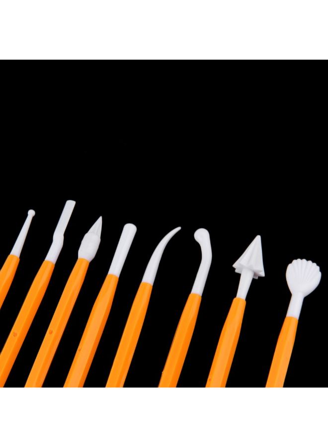 PREUP Piece Of  8 Fondant Cake Modelling Tools Set Kit Orange - Image 4