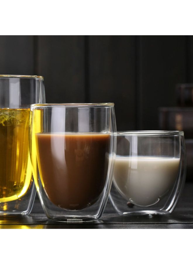 Double Wall Glass Cup Transparent  - Image 3