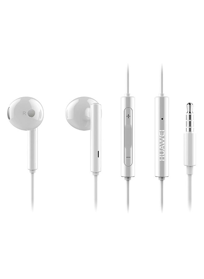 Half In-Ear Earphones With Remote Wire Control White  - Image 2