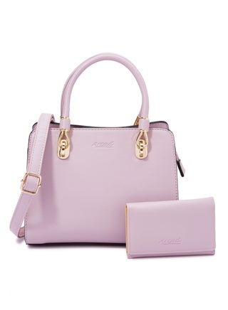 PU Leather Shoulder Bag With Wallet Purple - v1556706090/N23221471A_1