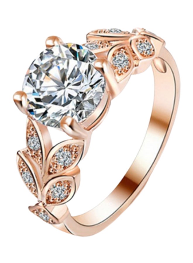 أو بي آي خاتم سوليتير مرصع بأحجار الزركونيا المكعبة - Image 1