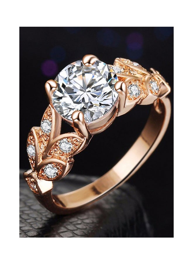 أو بي آي خاتم سوليتير مرصع بأحجار الزركونيا المكعبة - Image 2