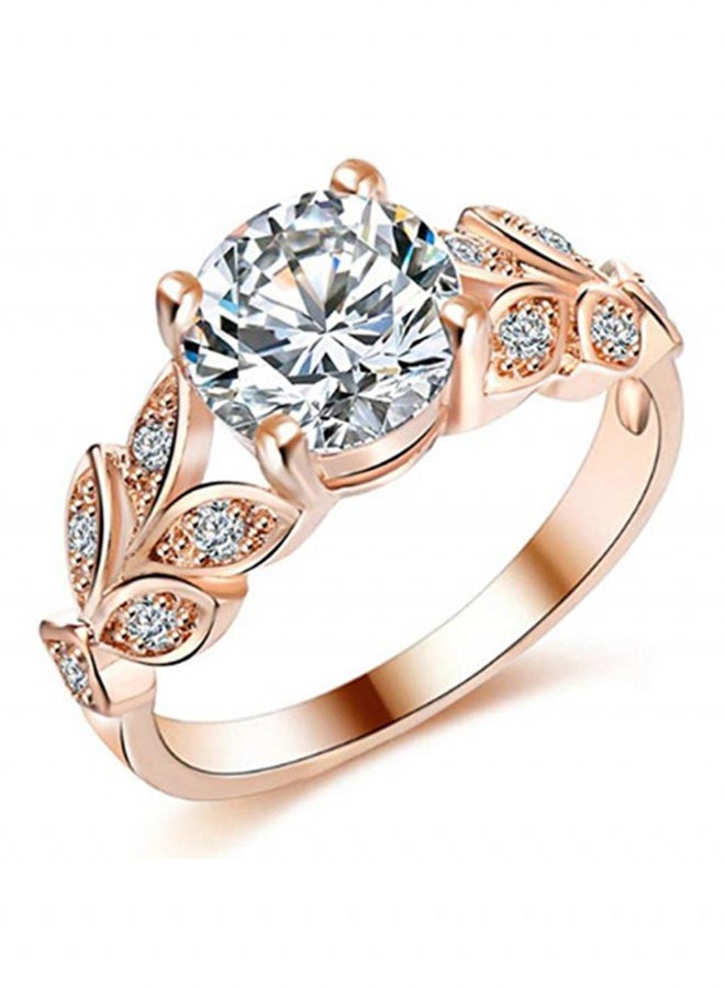 أو بي آي خاتم سوليتير مرصع بأحجار الزركونيا المكعبة - Image 3