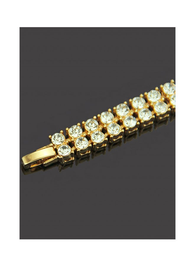 أو بي آي سوار تنس بصفين مرصع بالألماس المصنَّع - Image 3