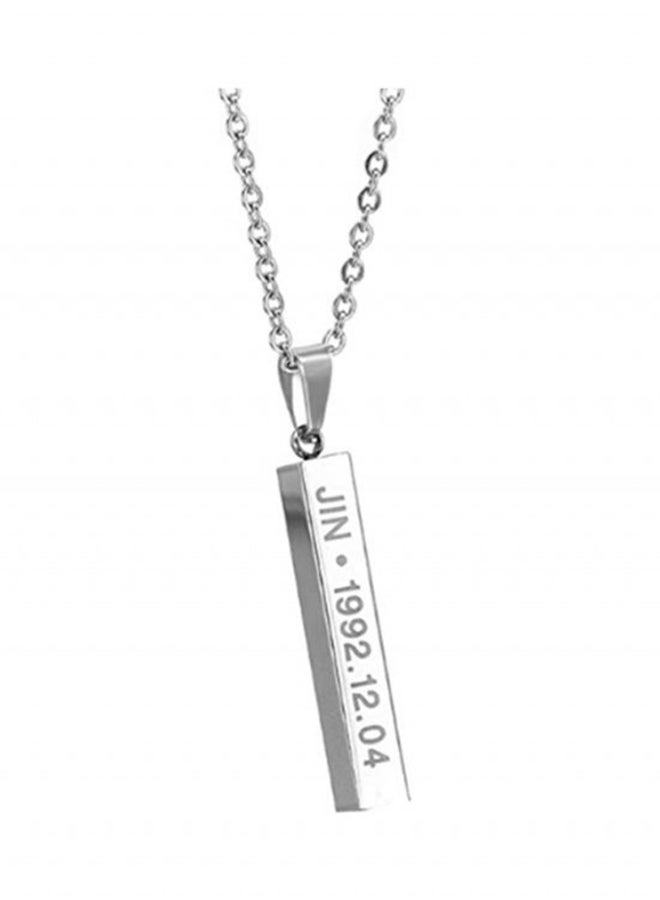 OPI Titanium Steel Necklace JIN- BTS KPOP Pendant 48 Centimeter - Image 1