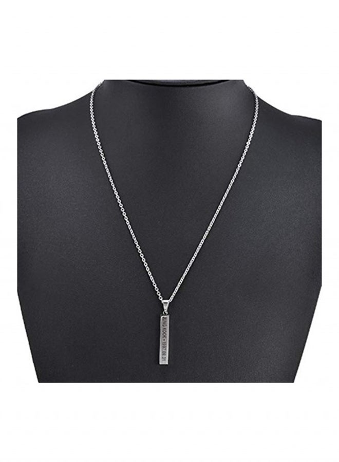 OPI Titanium Steel Necklace JIN- BTS KPOP Pendant 48 Centimeter - Image 3