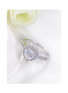OPI Heart Shaped Cubic Zirconia CZ Halo Ring 6 centimeter  - Image 3