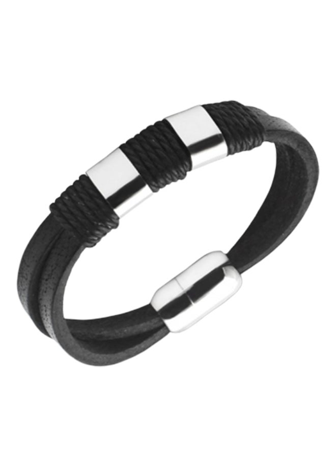 OPI Punk Style Smooth Titanium Steel Bracelet - Image 1
