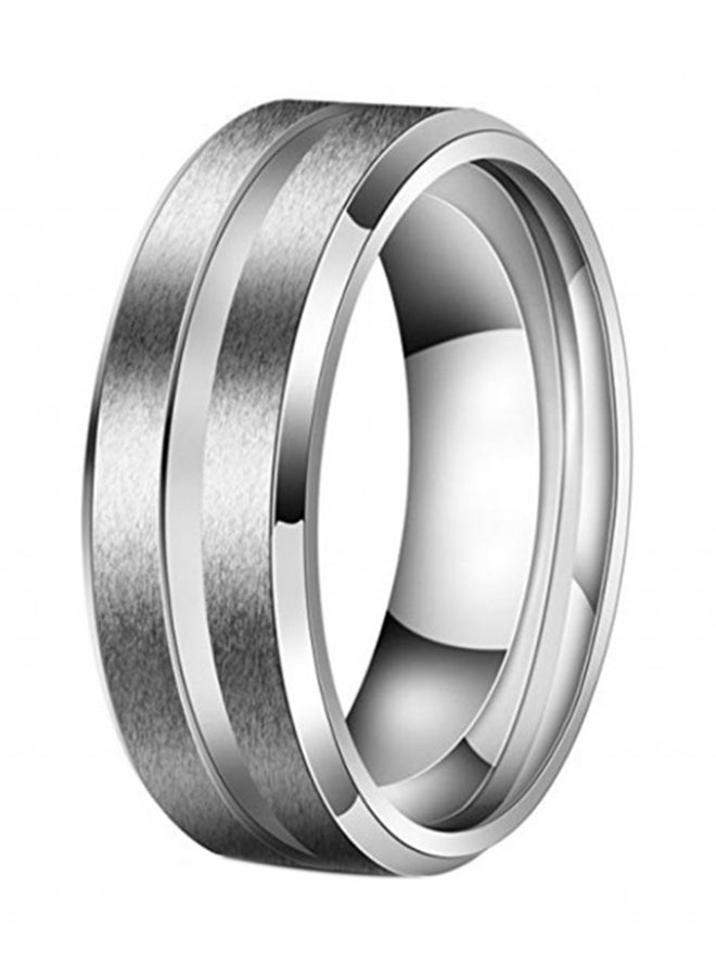 أو بي آي خاتم من التيتانيوم عالي الصقل بحواف مائلة ومجوف من الوسط - Image 1