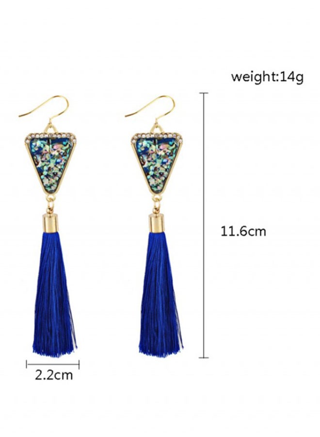 أو بي آي أقراط طويلة مزينة بأشكال الشرابة - Image 2