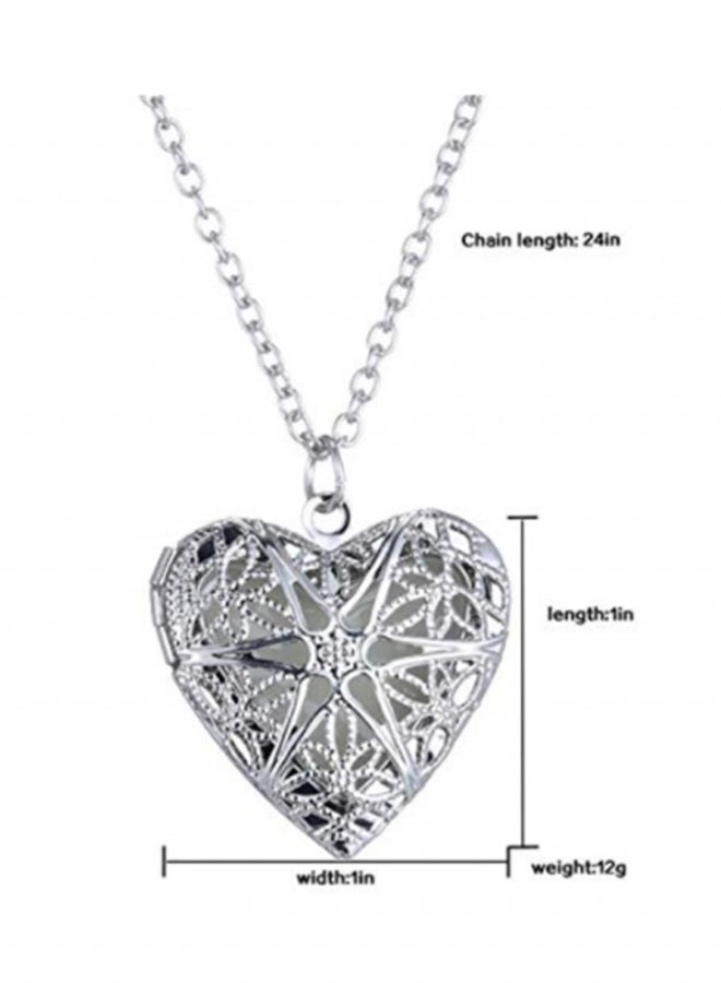 أو بي آي قلادة بدلاية وحلية على شكل قلب مجوف بتصميم ستيم بانك - Image 3