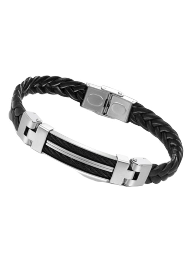 أو بي آي سوار جلدي مضفر من الستانلس ستيل - Image 1