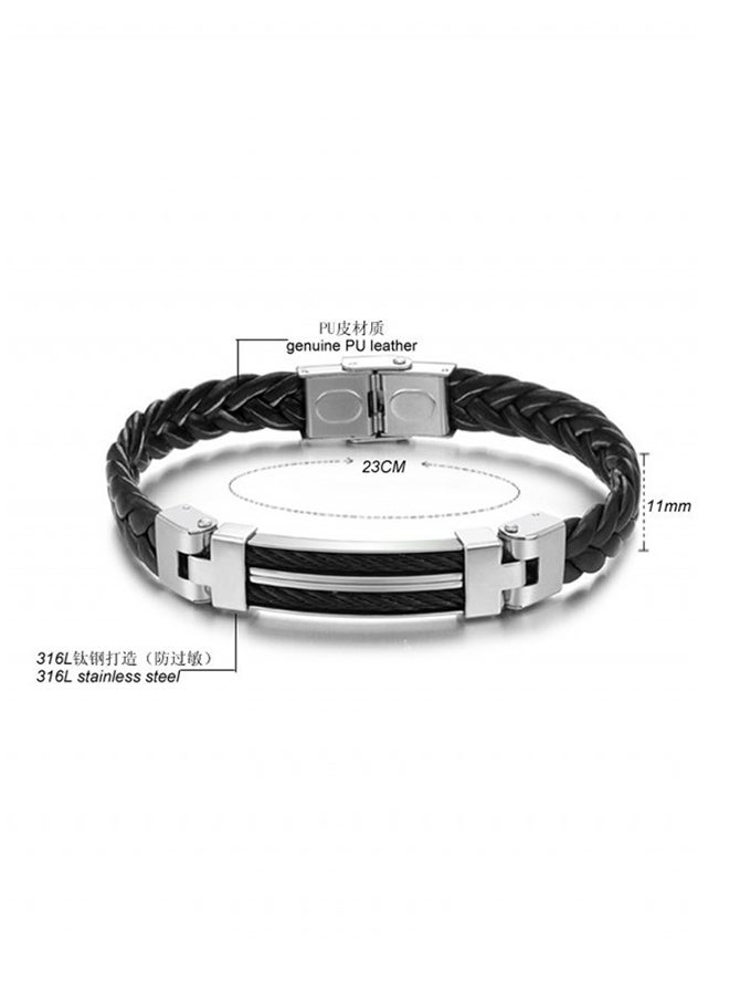 أو بي آي سوار جلدي مضفر من الستانلس ستيل - Image 2