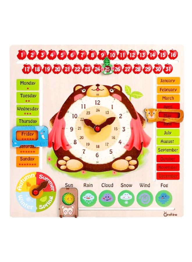 GObuy Wooden Calendar Weather Clock - Image 1