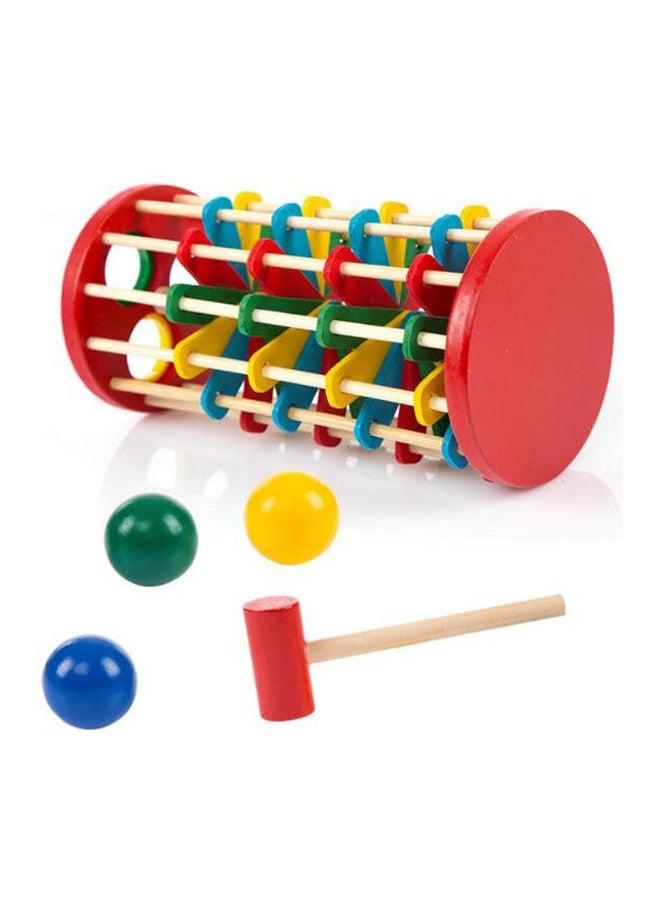 GObuy Deluxe Pound And Roll Wooden Tower Toy With Hammer Nailing - Image 2