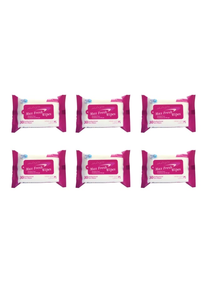 Cool & Cool Max Fresh Wipes 30's Pack of 6