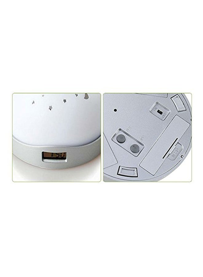Sike LED Moon Star Time Projector Alarm Clock White 4x4x2.8cm - Image 2