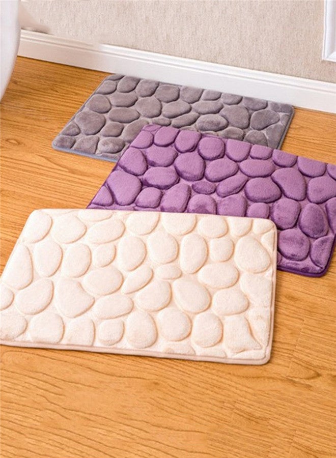 Sharpdo 3D Cobblestone Antiskid Door Mat Purple 40 x 60cm - Image 4