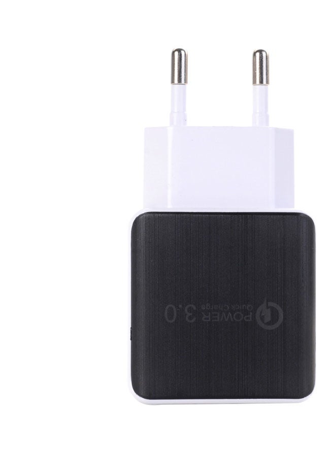 3-In 1 Data Sync Charging Cable With Quick Car Charger Black/White - Image 2
