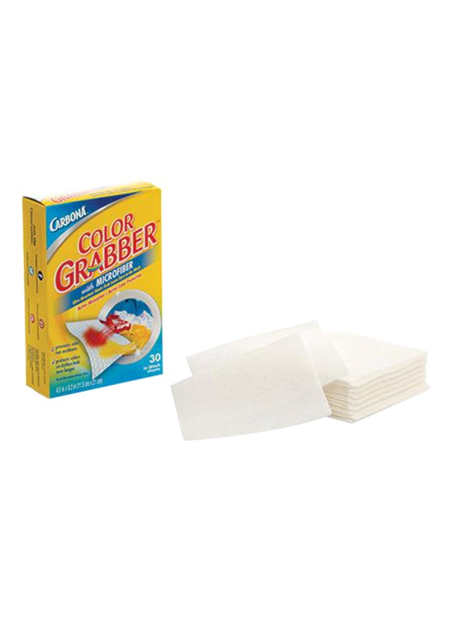CARBONA 30-Piece Color And Dirt Grabber Disposable Cloth White