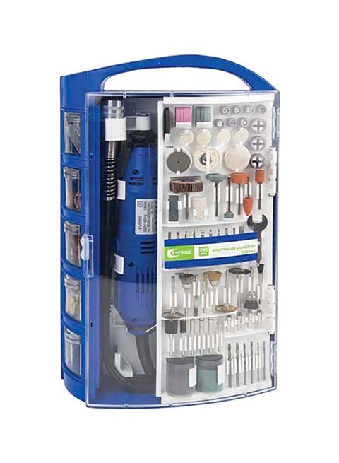 200-Piece Rotary Tool 220V With Accessories Blue