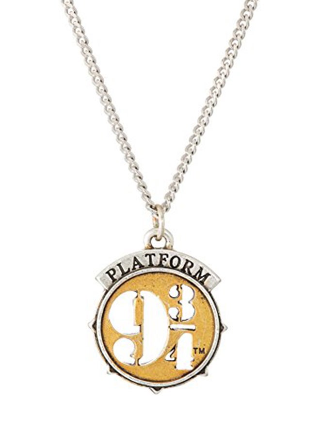 ALEX AND ANI Brass Harry Potter Platform Two Tone Pendant Necklace 