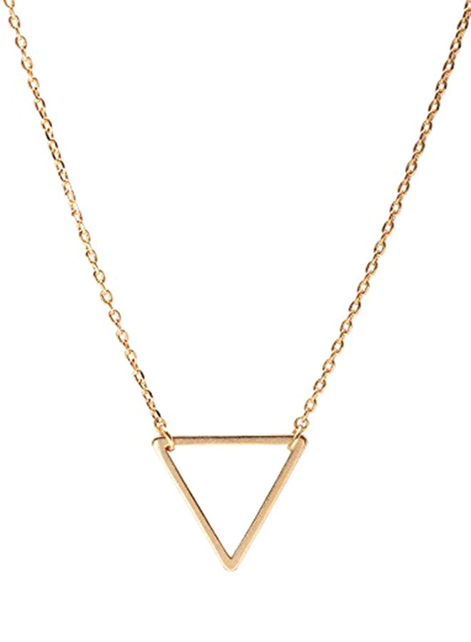SpinningDaisy - Brass Triangle  Pendant Necklace - Image 1