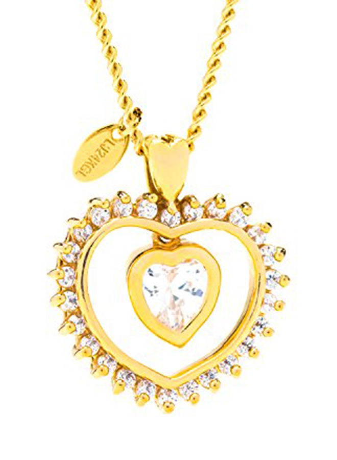 Lifetime Jewelry Brass Cubic Zirconia Pendant Necklace 