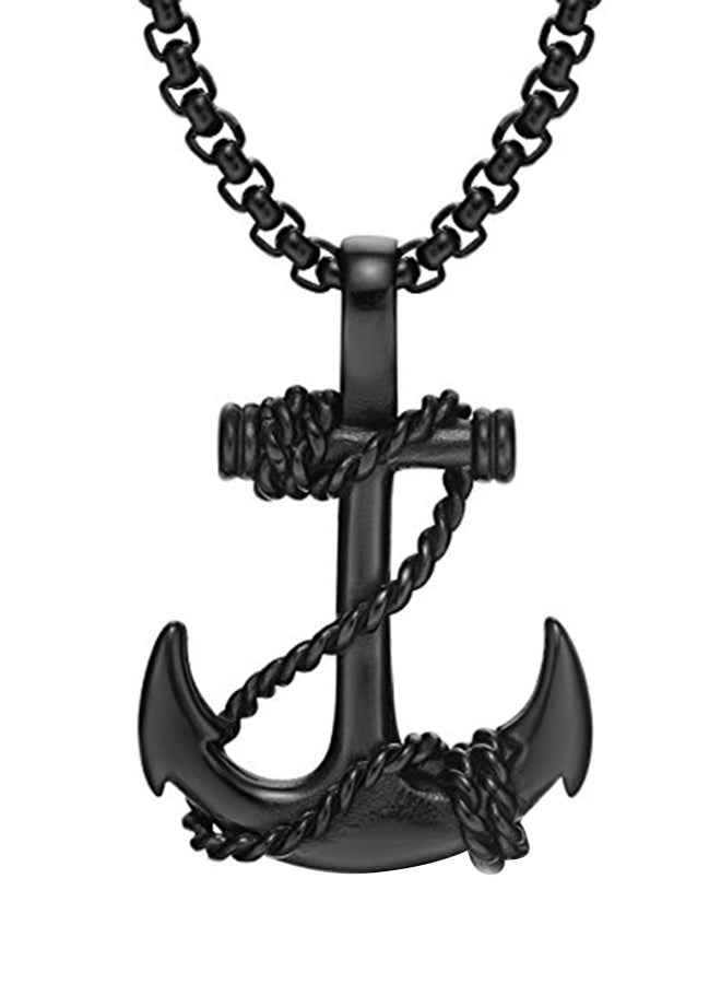 LineAve - Stainless Steel Anchor Pendant Necklace - Image 1