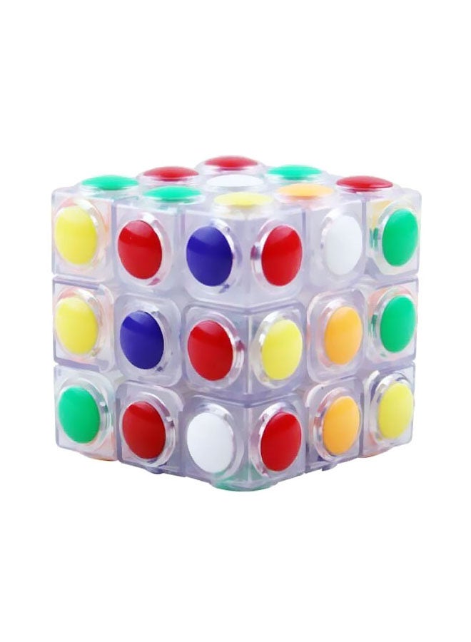GObuy 3x3x3 Transparent Circular Point Rubik's Cube m285 - Image 2