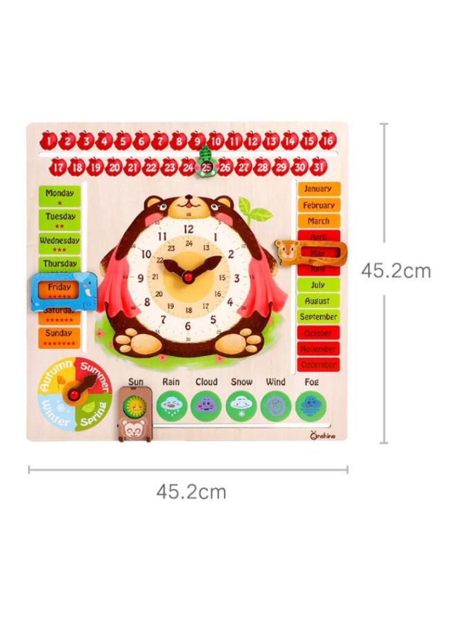 جو باي ساعة وتقويم خشبي بمؤشر للطقس - Image 5
