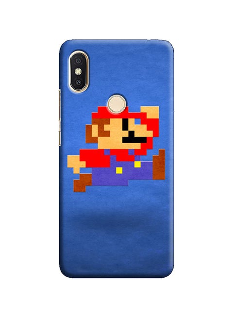 Protective Case Cover For Redmi Y2 Mario Pixelated Blue
