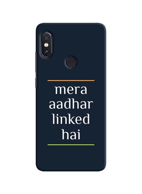Protective Case Cover For Redmi Note 5 Pro Mera Aadhar Linked Hai