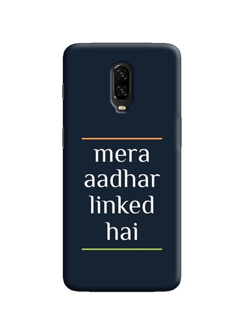 Protective Case Cover For OnePlus 6T Mera Aadhar Linked Hai