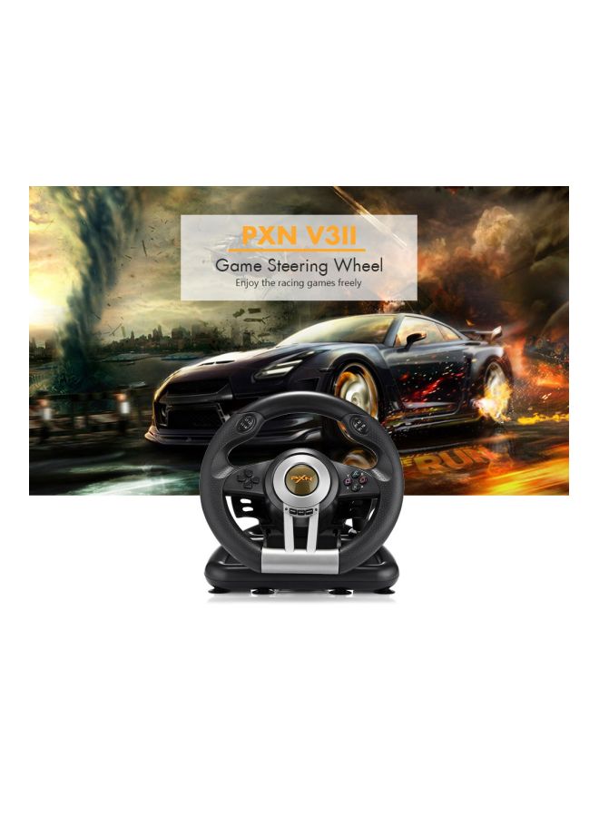Gaming Steering Wheel With Brake Pedal  - Image 2