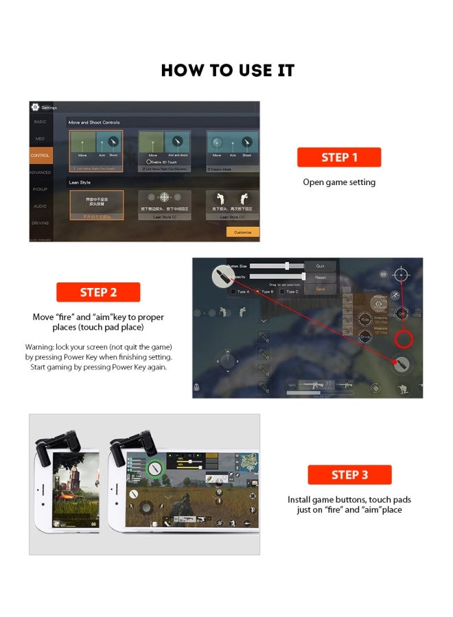 2-Piece Mobile Gaming Trigger Controller Set - Image 3