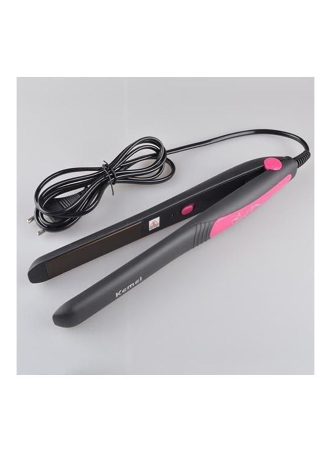 Kemei KM-328 Professional Hair Straightener Black/Pink 300grams  - Image 2