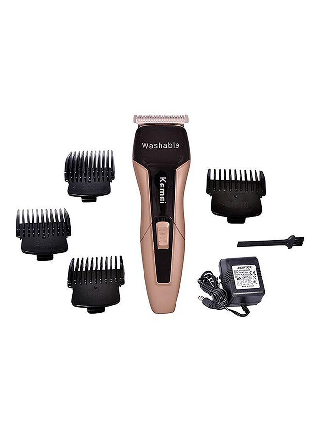 Kemei Km-5015 Professional Rechargeable Hair Trimmer Kit Gold/Black - Image 2