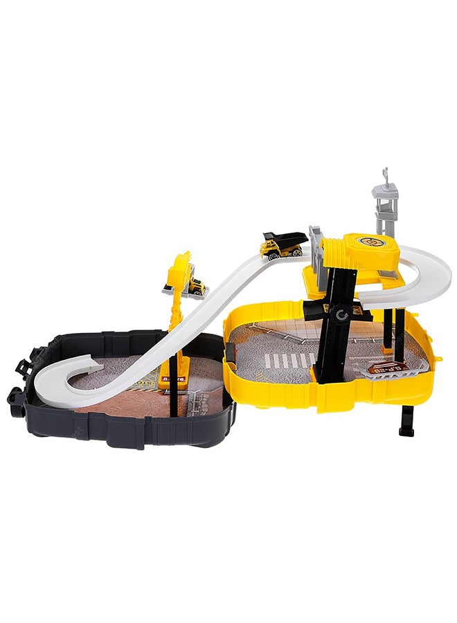 Kingstore A Portable Backpack Assembled Car Railway Toy  - Image 2
