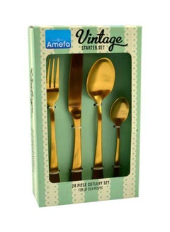 Amefa 24-Piece Cutlery Set Gold 
