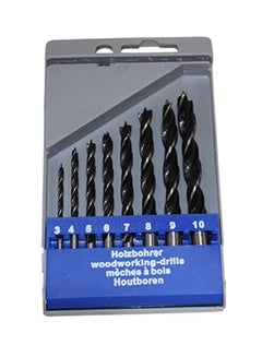KiTools 8-Piece Drill Bit Set For Wood Blue/Grey/Black 15cm  - Image 1