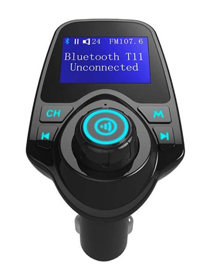 Generic - Bluetooth Wireless FM Radio Transmitter Player ZN878700 Black - Image 1