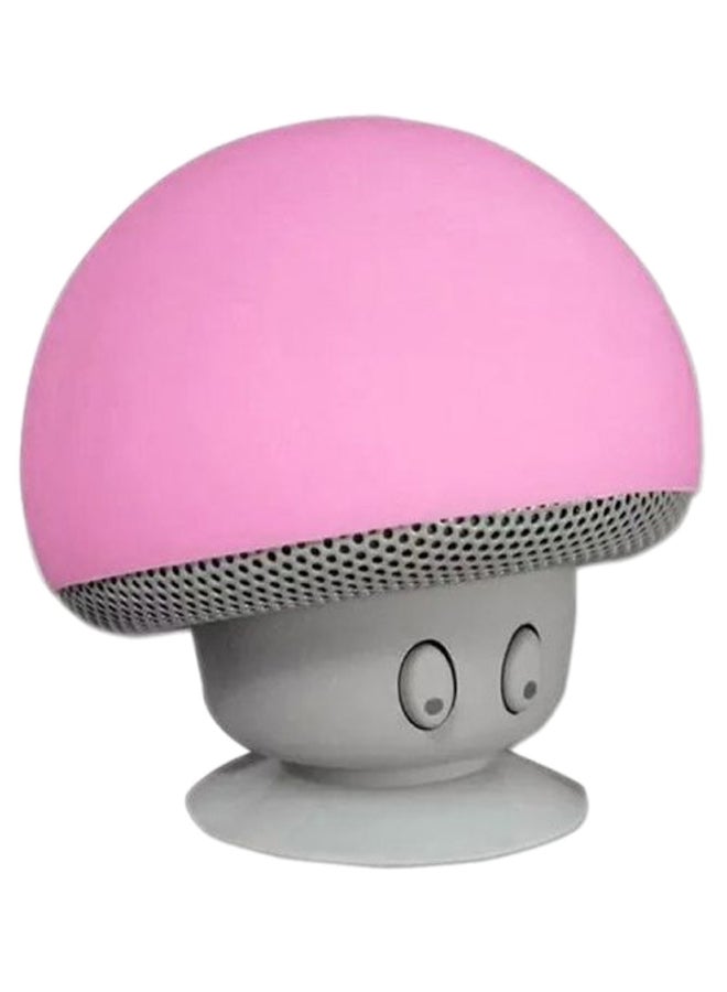Mushroom Portable Bluetooth Wireless Speaker Pink/Grey - Image 1