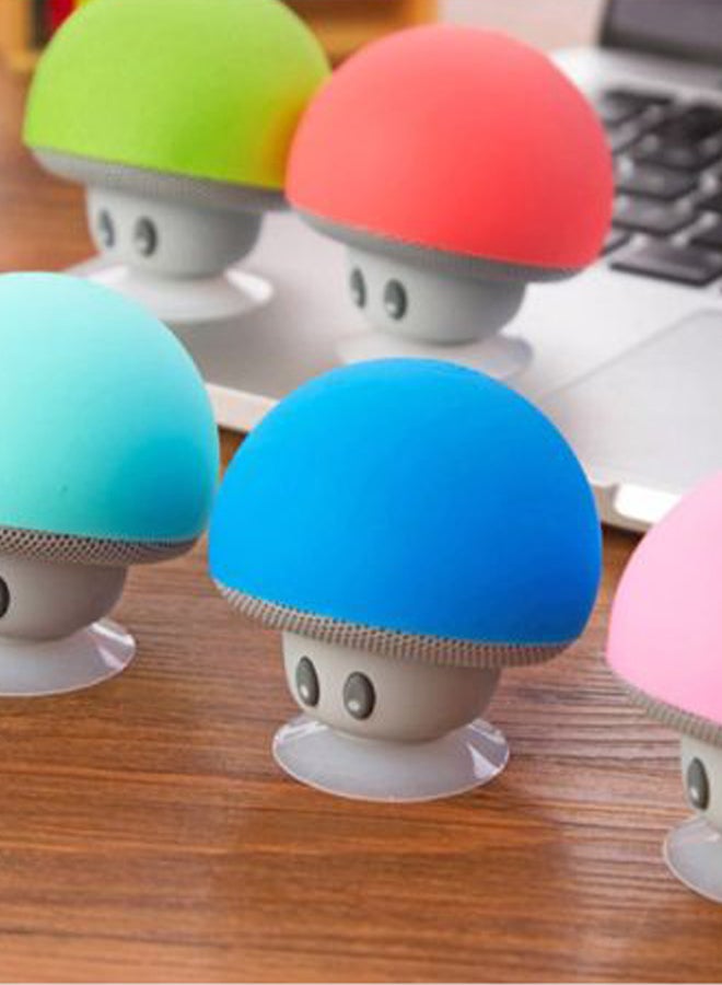 Mushroom Portable Bluetooth Wireless Speaker Pink/Grey - Image 3